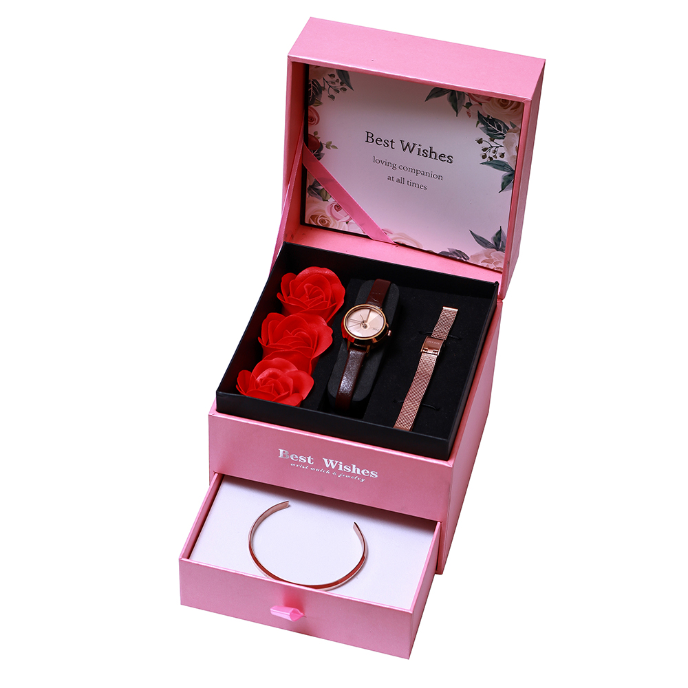 Combo Quà Tặng Đồng Hồ Nữ JA-979E Kèm Dây Mesh + Lắc Tay JSB078