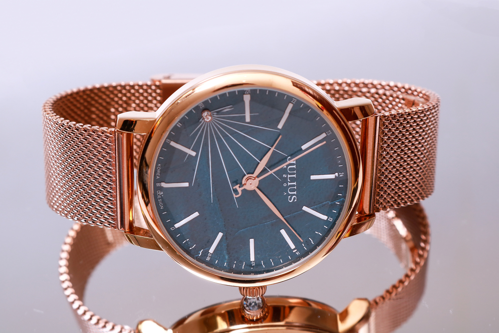 Đồng Hồ Nữ JA-888D1 Julius Hàn Quốc Dây Thép (Đồng Mặt Xanh)