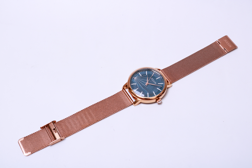 Đồng Hồ Nữ JA-888D1 Julius Hàn Quốc Dây Thép (Đồng Mặt Xanh)