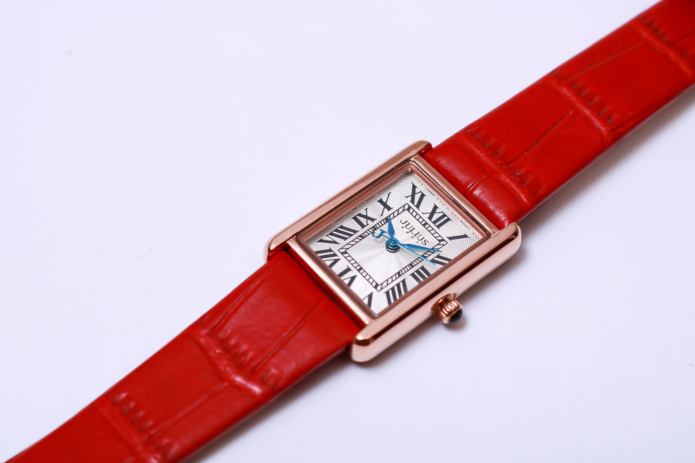 Đồng Hồ Nữ JA-1333B Julius Hàn Quốc Dây Da (Đỏ)
