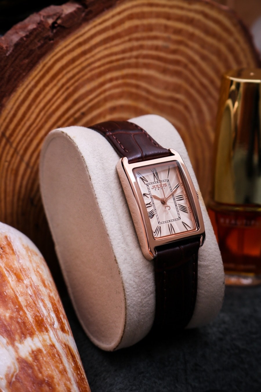 Đồng Hồ Nữ JA-1338C Julius Hàn Quốc Da (Nâu)