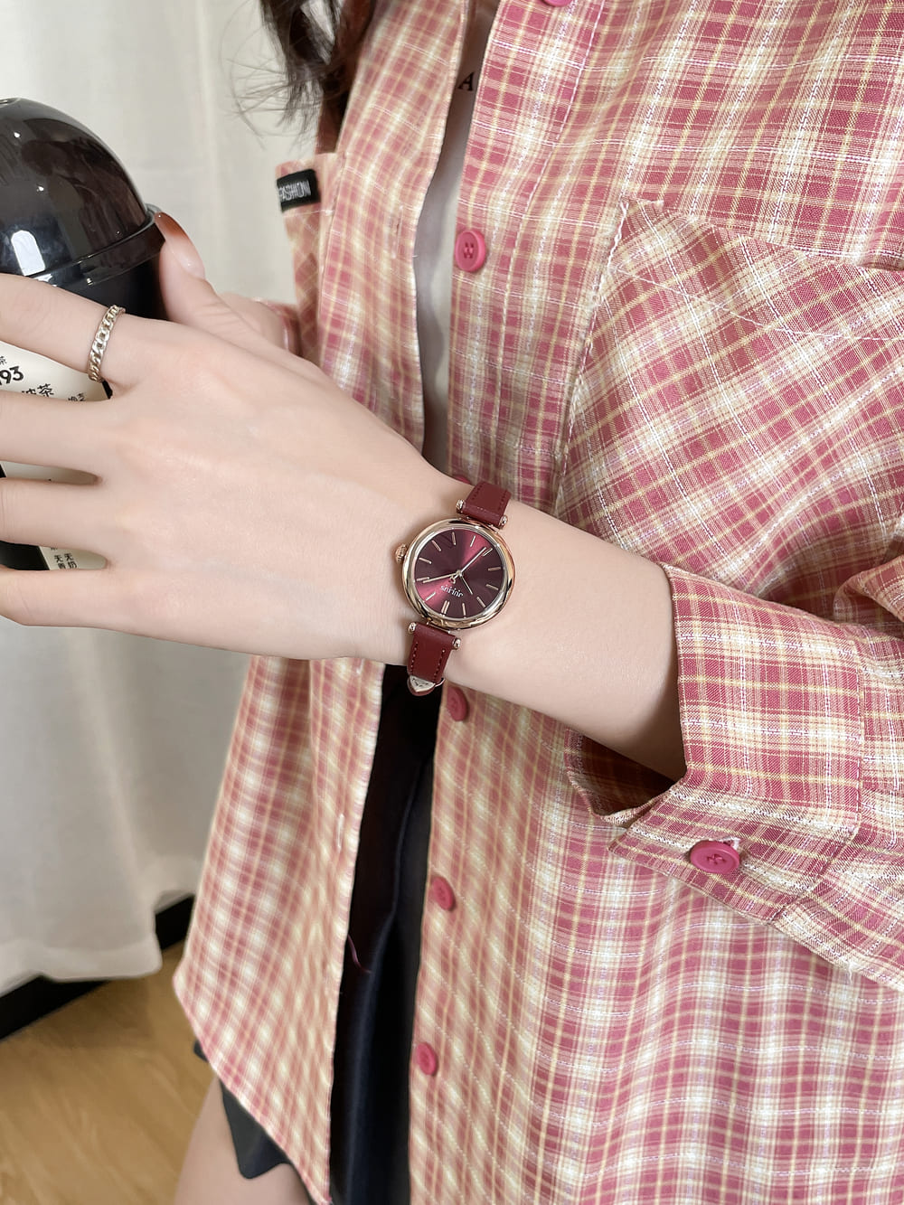 Đồng Hồ Nữ JA-1539 Julius Hàn Quốc Dây Da (4 Màu)