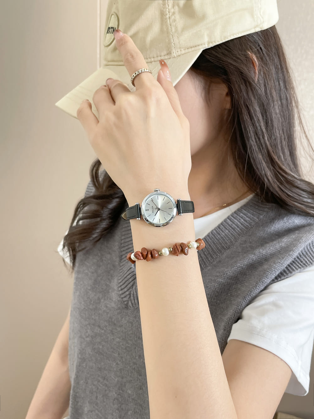 Đồng Hồ Nữ JA-1539 Julius Hàn Quốc Dây Da (4 Màu)