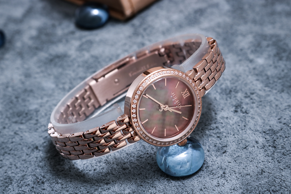 Đồng Hồ Nữ JA-1421C Julius Hàn Quốc Dây Thép (Đồng)