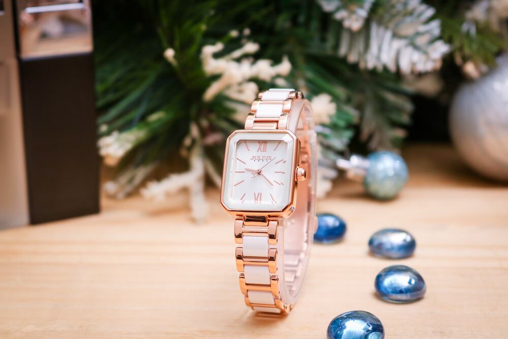 Đồng Hồ Nữ JA-1273 Julius Hàn Quốc Dây Đá ceramic (4 Màu)