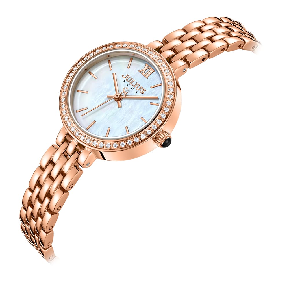 Đồng Hồ Nữ JA-1421B Julius Hàn Quốc Dây Thép (Đồng)