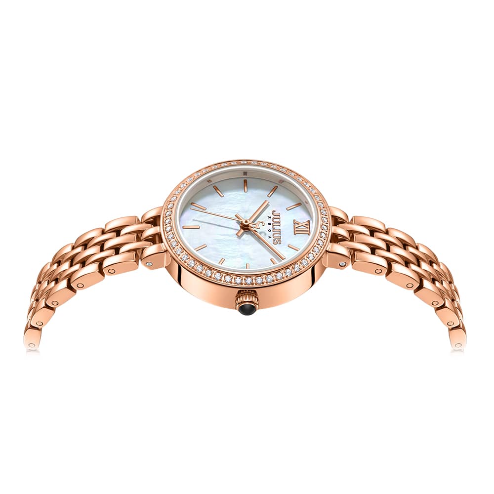 Đồng Hồ Nữ JA-1421B Julius Hàn Quốc Dây Thép (Đồng)