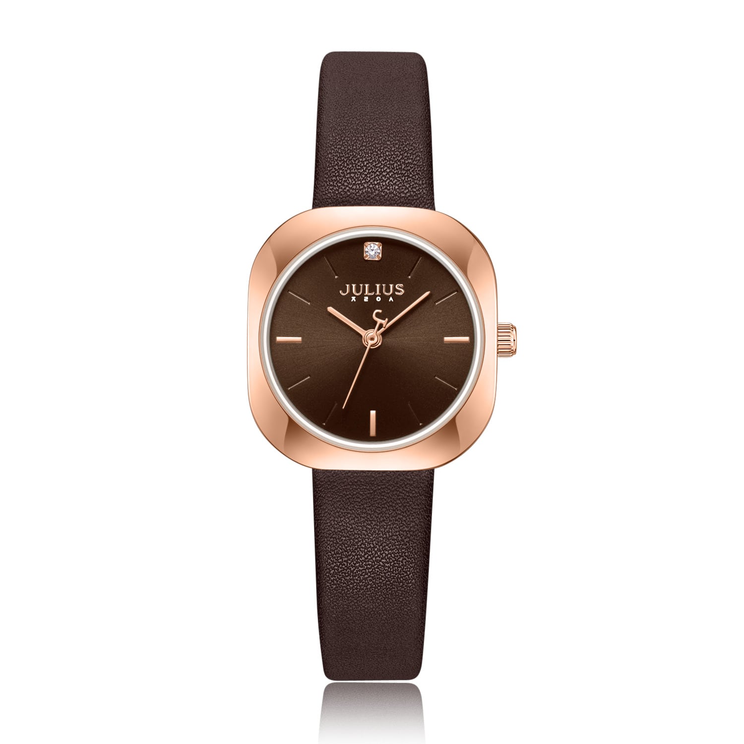 Đồng Hồ Nữ JA-1422 Julius Hàn Quốc Dây Da (3 Màu)