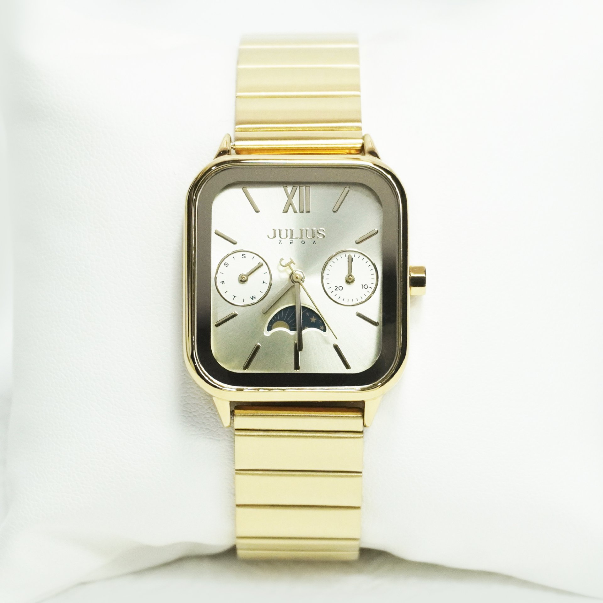 Đồng Hồ Nữ JA-1467C Julius Hàn Quốc Dây Thép (Vàng)