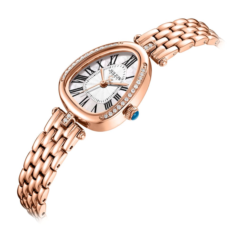 Combo  Đồng Hồ Nữ JA-1526D Julius Hàn Quốc  + Dây Chuyền ES214A