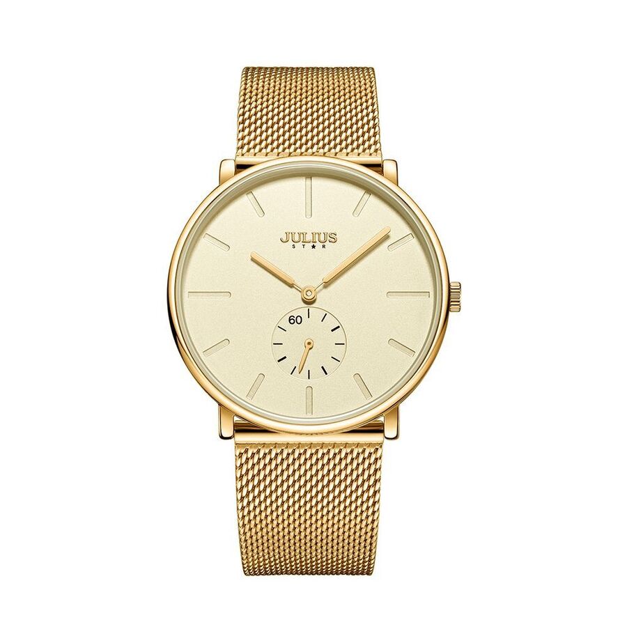 Đồng Hồ Nữ JS-043 Kính Sapphire Julius Hàn Quốc Dây Thép (2 Màu)