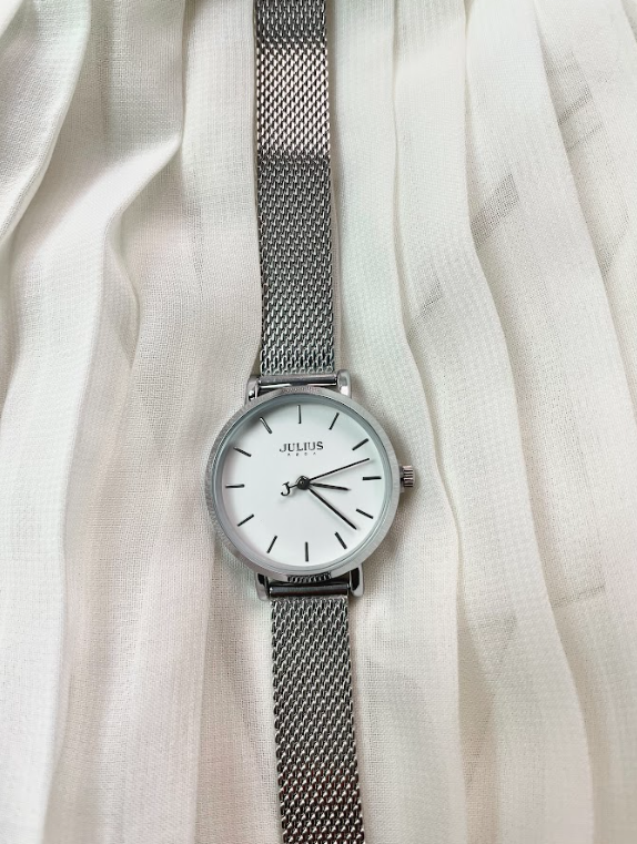 Đồng Hồ Unisex JA-1164MA Julius Hàn Quốc Dây Thép (Bạc)