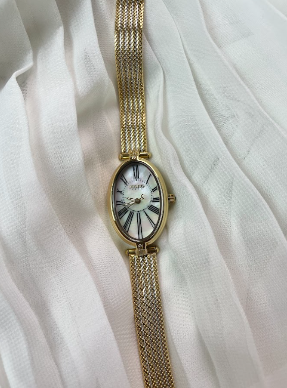 Đồng Hồ Nữ JA-1555 Julius Hàn Quốc Dây Thép (5 màu)