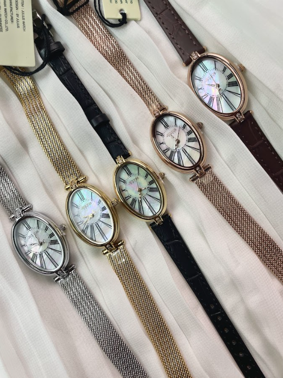 Đồng Hồ Nữ JA-1555 Julius Hàn Quốc Dây Thép (5 màu)