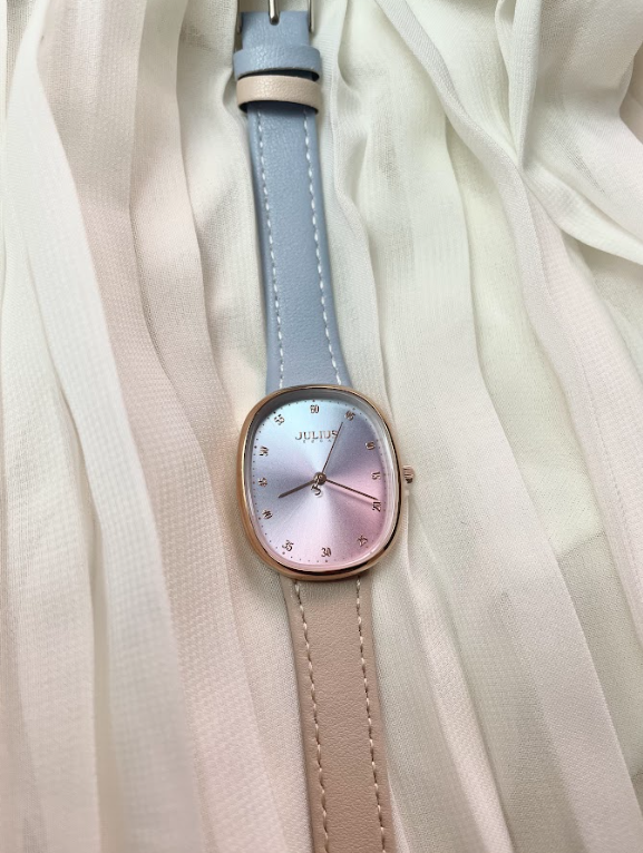 Đồng Hồ Nữ JA-1559 Julius Hàn Quốc Dây Da (4 màu)