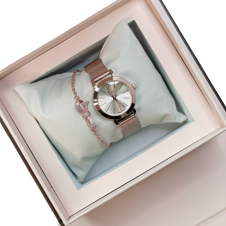 Combo Quà Tặng Đồng Hồ Nữ Julius JA-732C + Nu trang ESME ES214