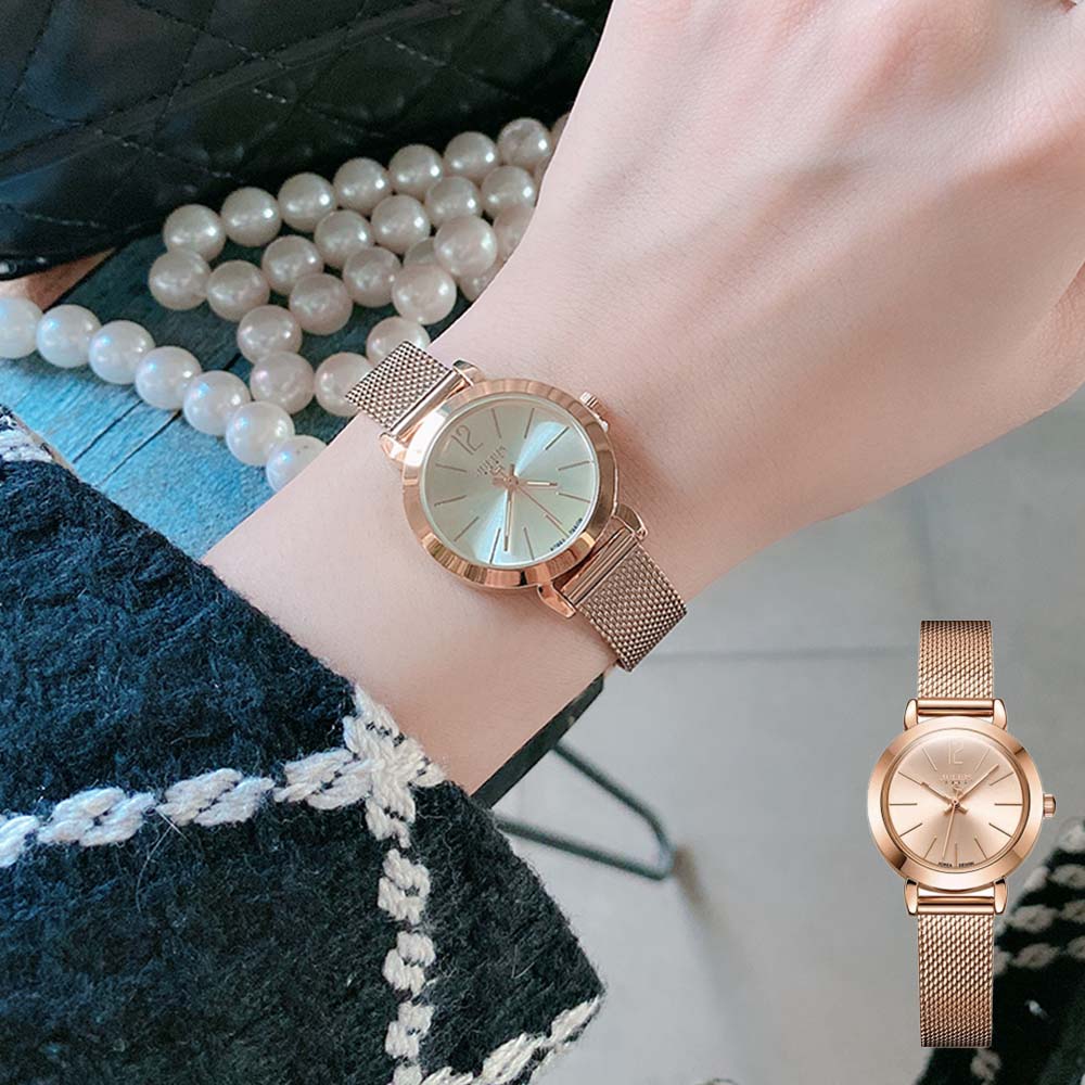 Combo Quà Tặng Đồng Hồ Nữ Julius JA-732C + Dây Chuyền ESME ES214A