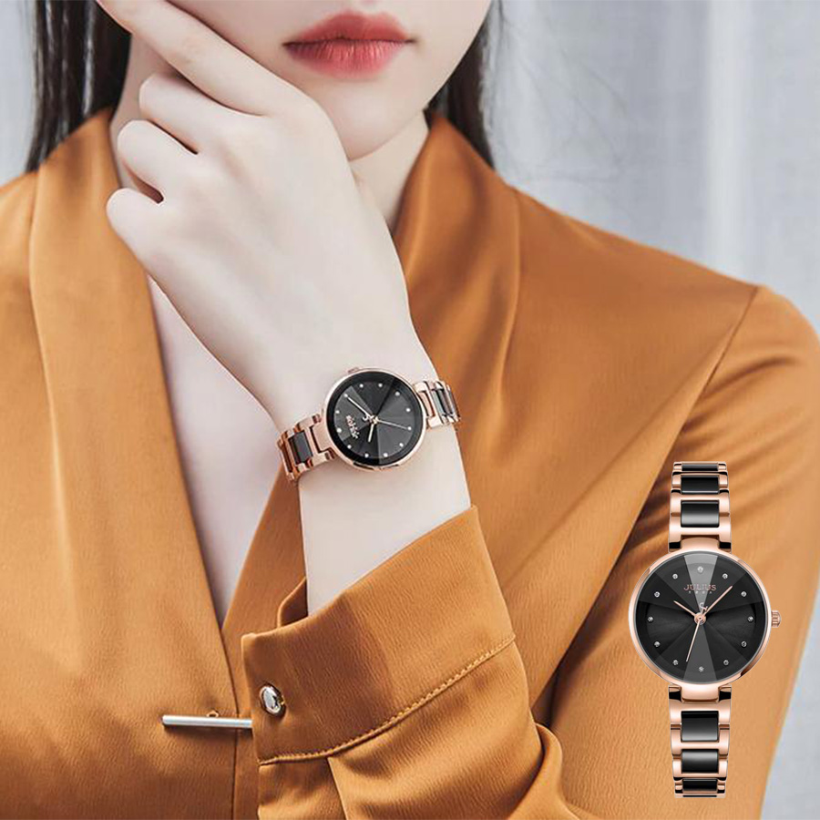 Combo Quà Tặng Đồng Hồ Julius JA-1209D + Nữ trang ES090