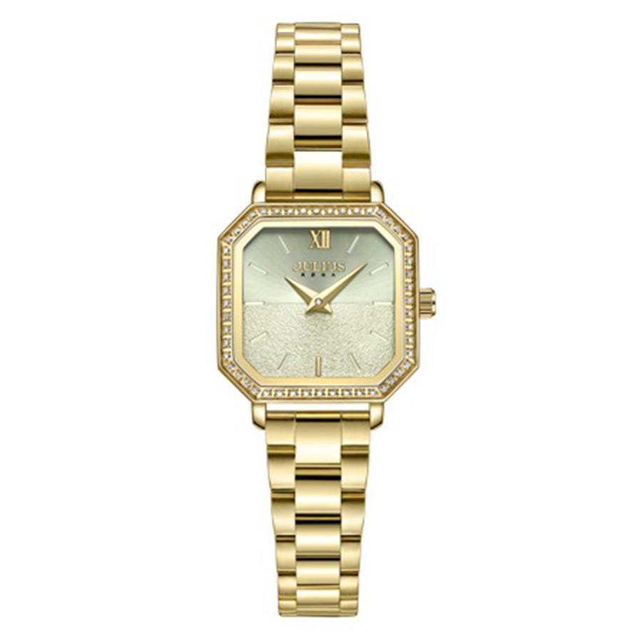 Đồng Hồ Nữ JA-1406B Julius Hàn Quốc Dây Thép (Vàng)