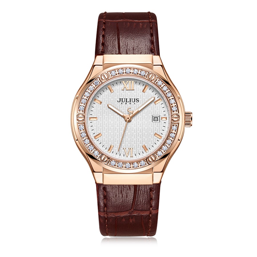 Đồng Hồ Nữ JA-1395 Julius Hàn Quốc Dây Da (4 Màu)