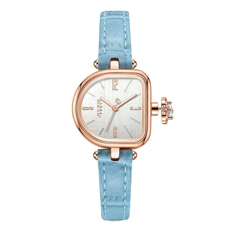 Đồng Hồ Nữ JA-1394B Julius Hàn Quốc Dây Da (Xanh)