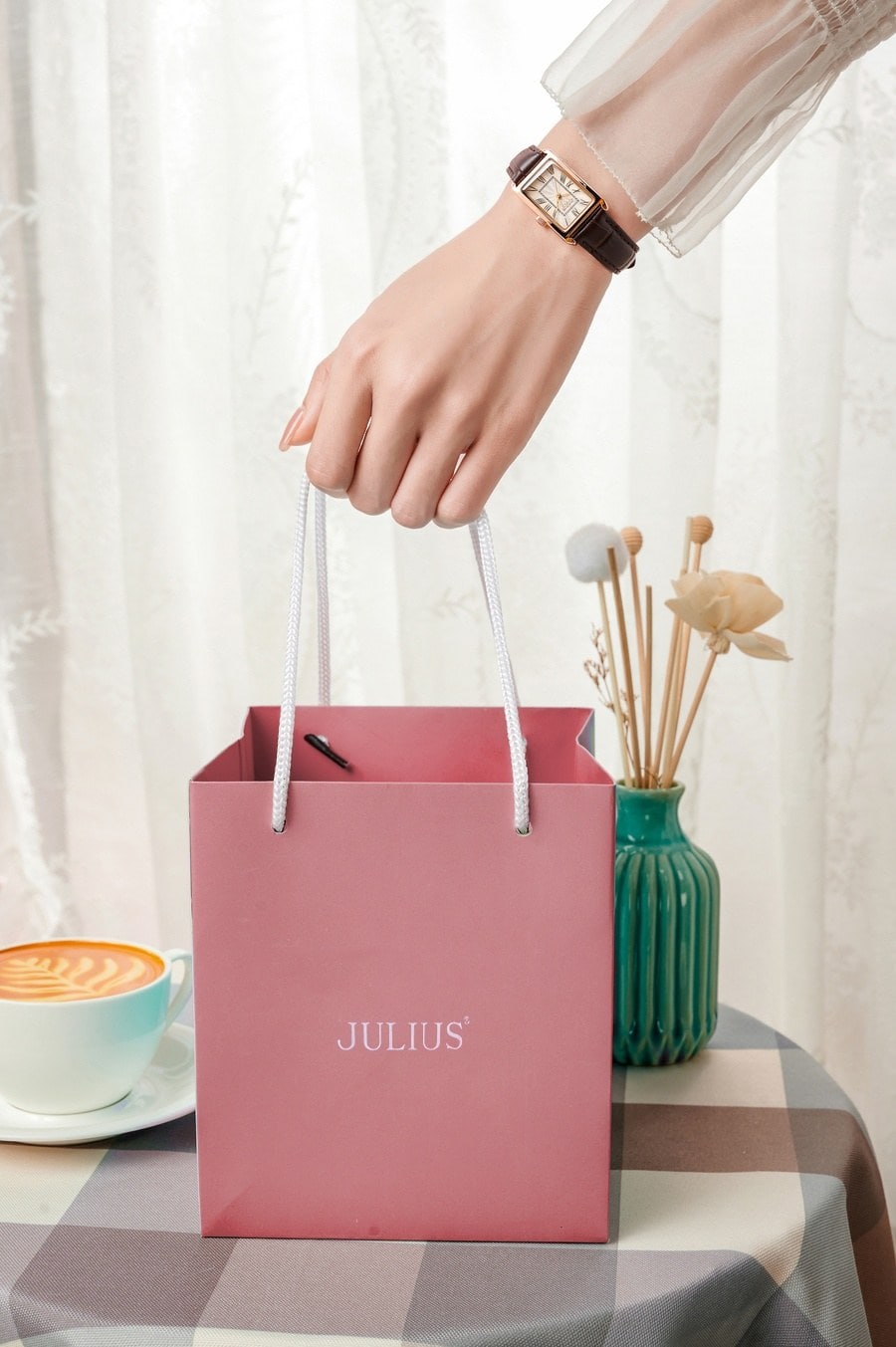 Đồng Hồ Nữ JA-1338 Julius Hàn Quốc Da (4 MÀU)