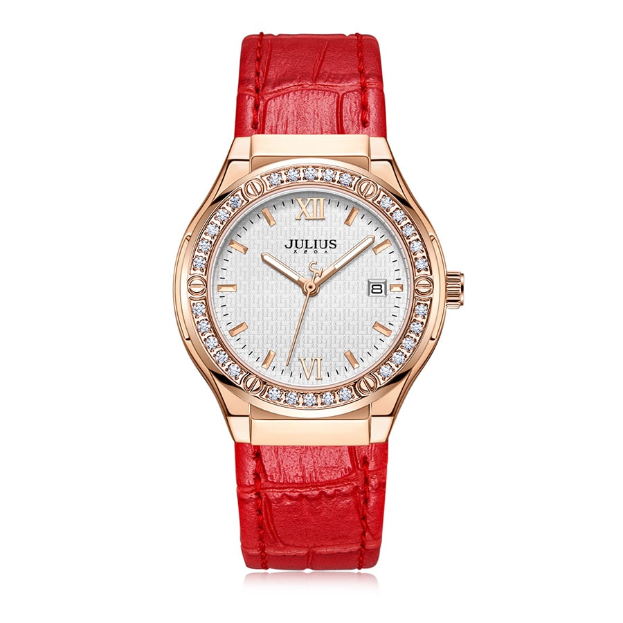 Đồng Hồ Nữ JA-1395 Julius Hàn Quốc Dây Da (4 Màu)