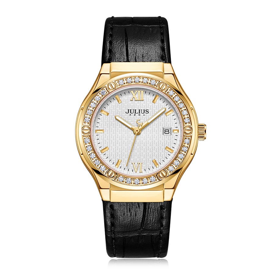 Đồng Hồ Nữ JA-1395 Julius Hàn Quốc Dây Da (4 Màu)