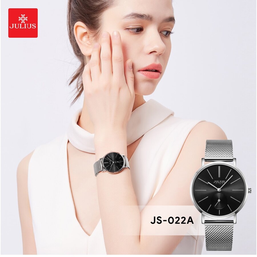 Combo Quà Tặng Đồng Hồ Nữ Julius JS-022A  kèm Dây Da