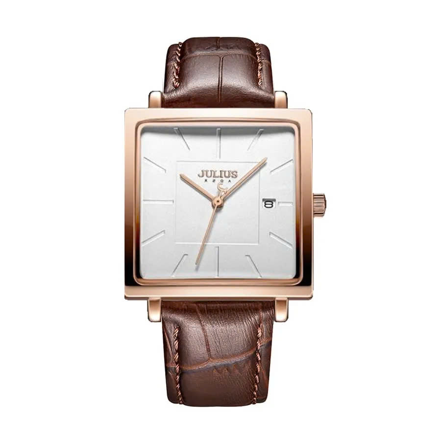 Đồng Hồ Nữ JA-1207B1 Julius Hàn Quốc Dây Da (Nâu )