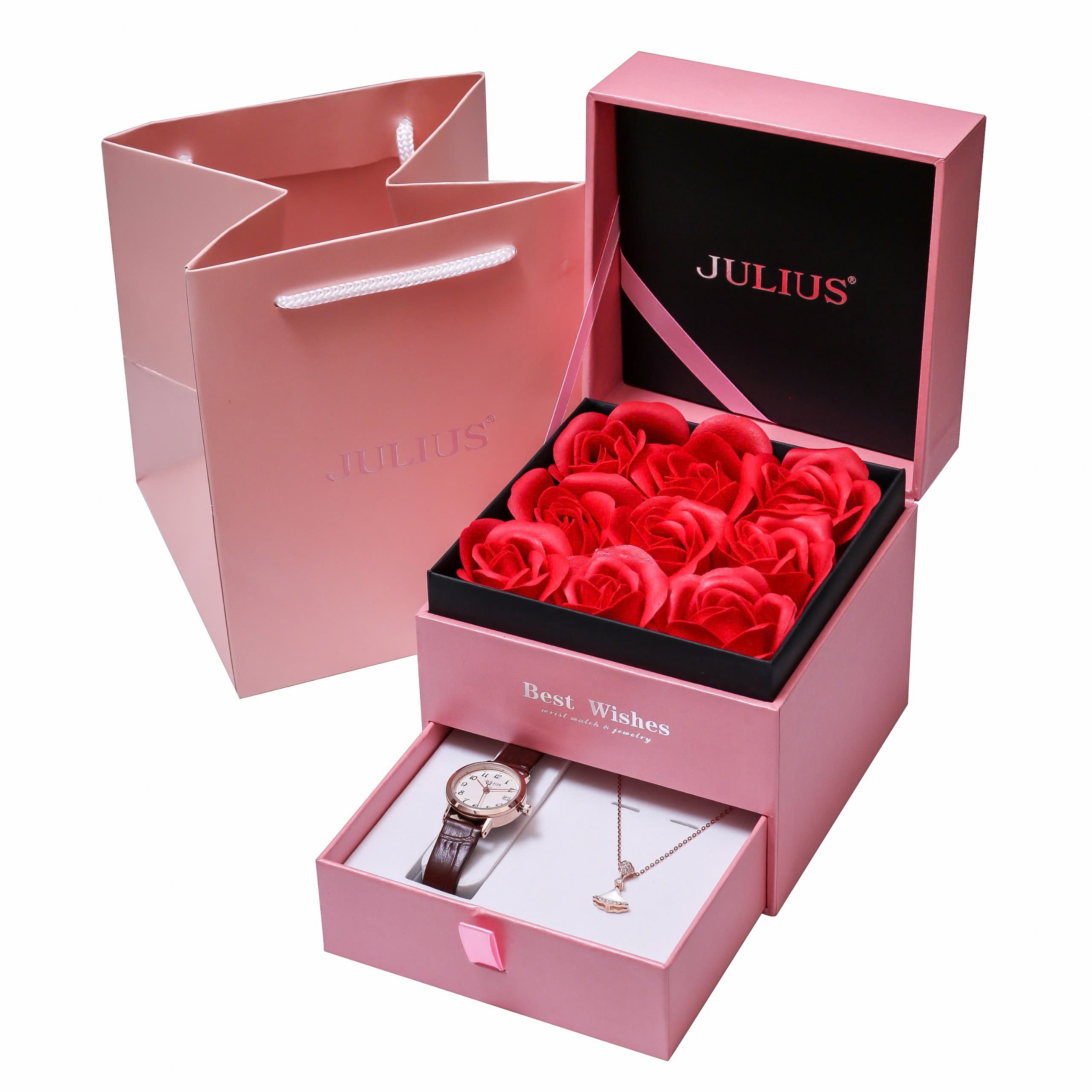 Combo Quà Tặng Đồng hồ Nữ Julius JA-1404 + Nữ Trang JSP0008