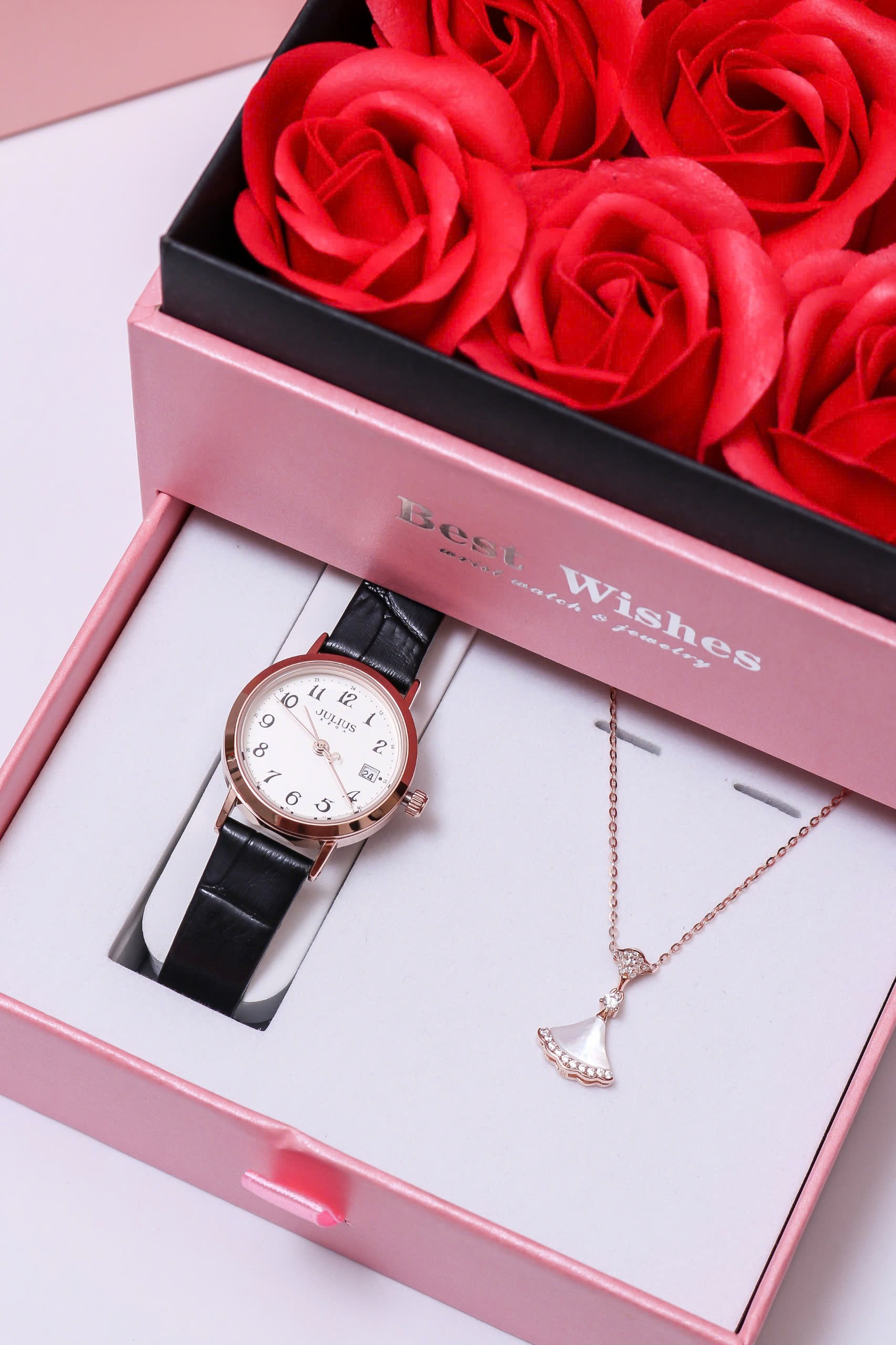 Combo Quà Tặng Đồng hồ Nữ Julius JA-1404 + Nữ Trang JSP0008