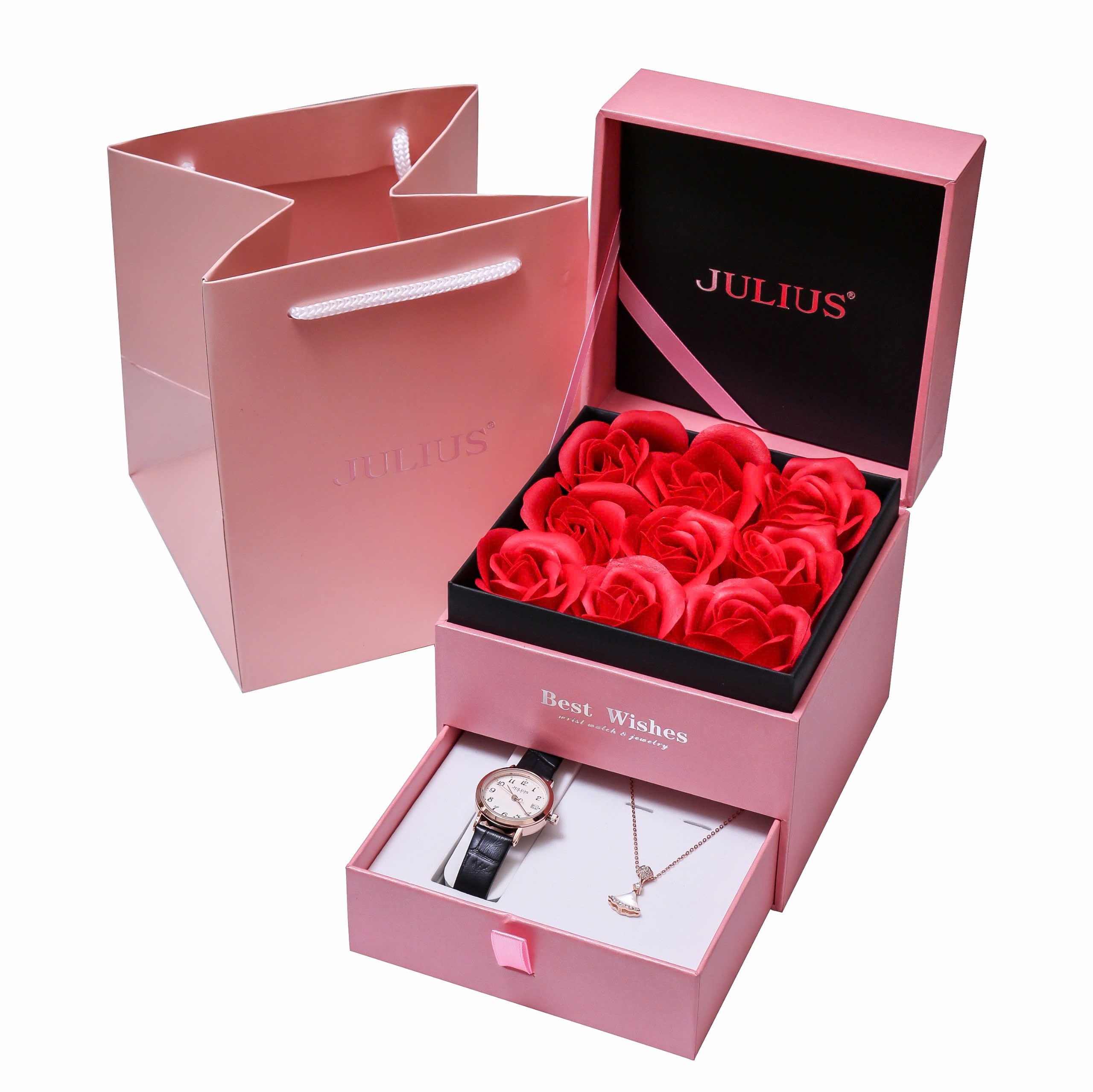 Combo Quà Tặng Đồng hồ Nữ Julius JA-1404 + Nữ Trang JSP0008