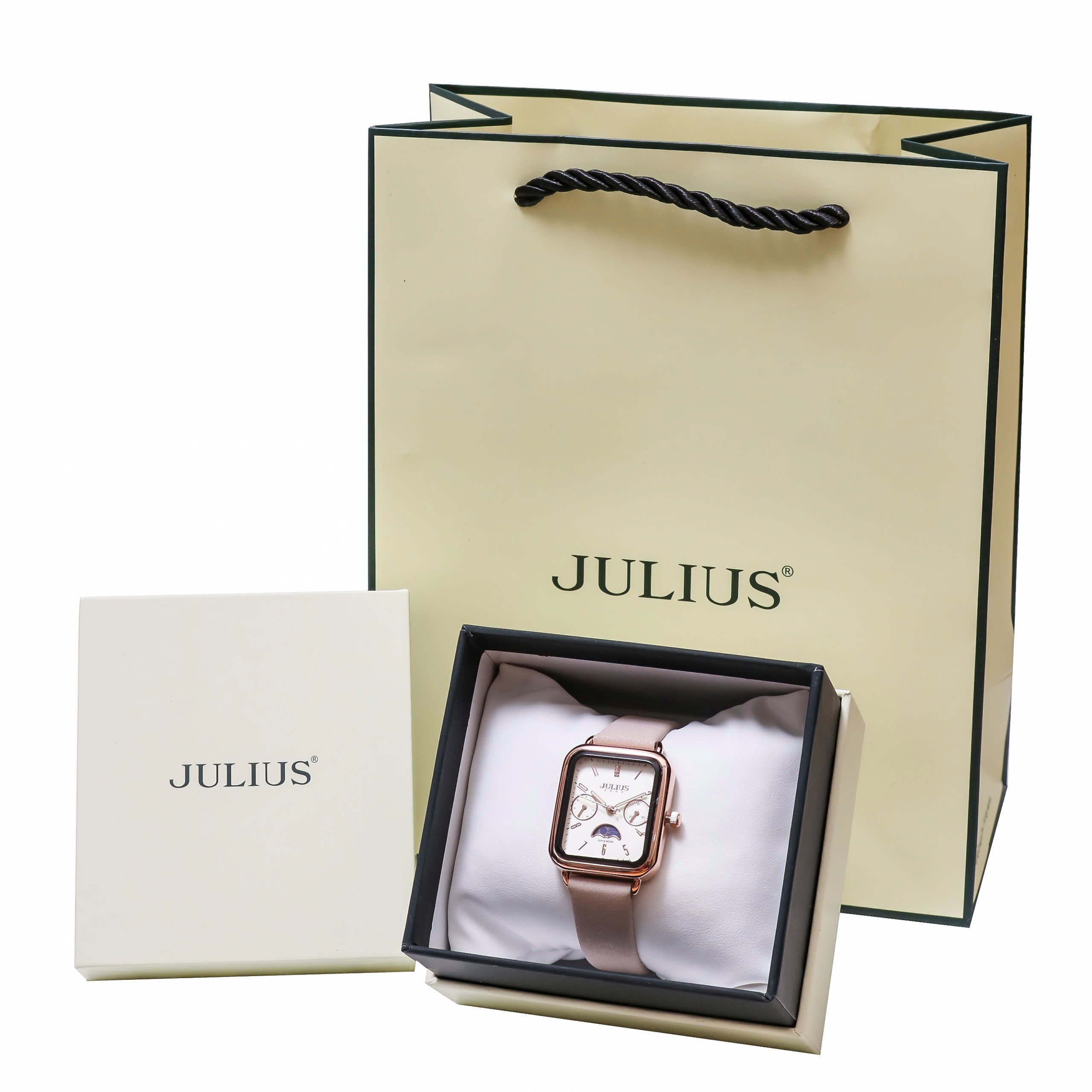 Đồng Hồ Nữ JA-1481 Julius Hàn Quốc Dây Da (4 màu)
