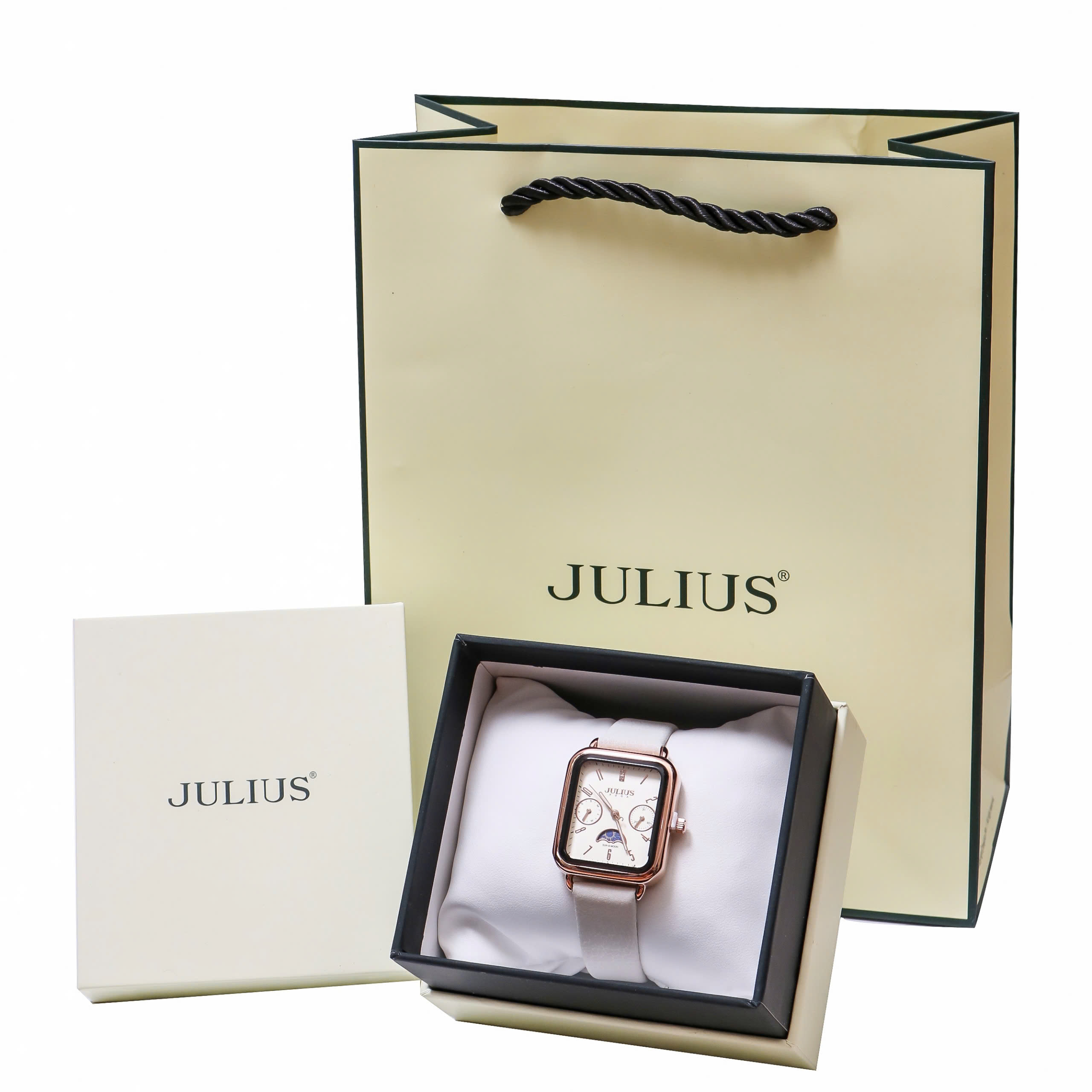 Đồng Hồ Nữ JA-1481 Julius Hàn Quốc Dây Da (4 màu)