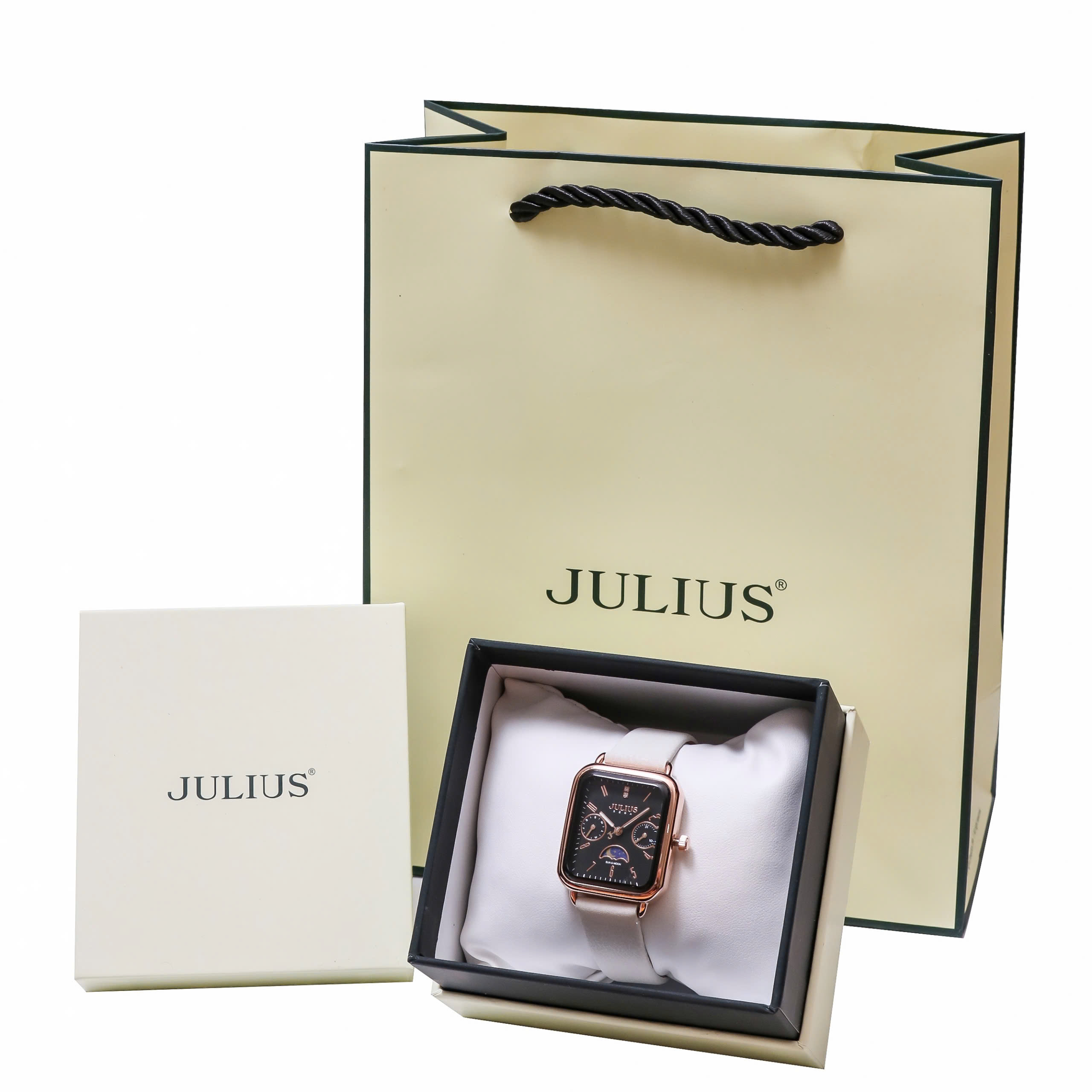 Đồng Hồ Nữ JA-1481 Julius Hàn Quốc Dây Da (4 màu)