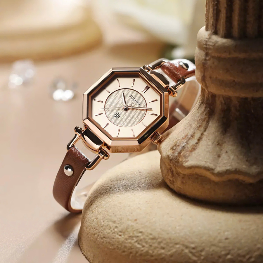 Combo Đồng Hồ Nữ JA-750C Julius + Lắc Tay Nơ ES214