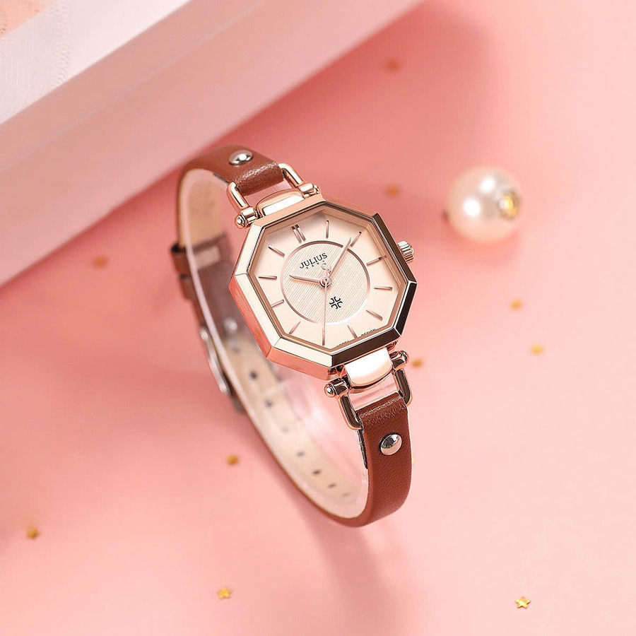 Combo Đồng Hồ Nữ JA-750C Julius + Lắc Tay Nơ ES214
