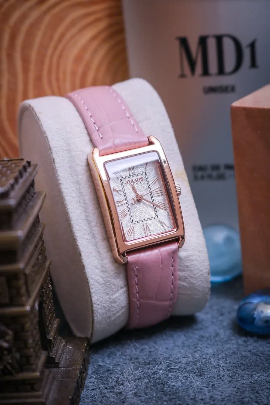 Combo Quà Tặng Đồng Hồ Nữ JA-1338B Kèm Dây Mesh