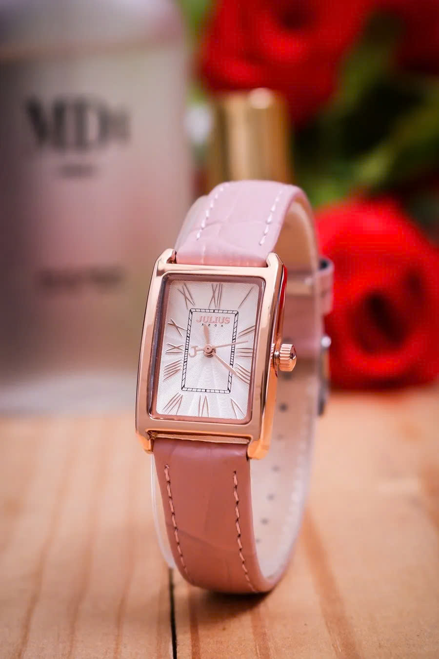 Combo Quà Tặng Đồng Hồ Nữ JA-1338B Kèm Dây Mesh