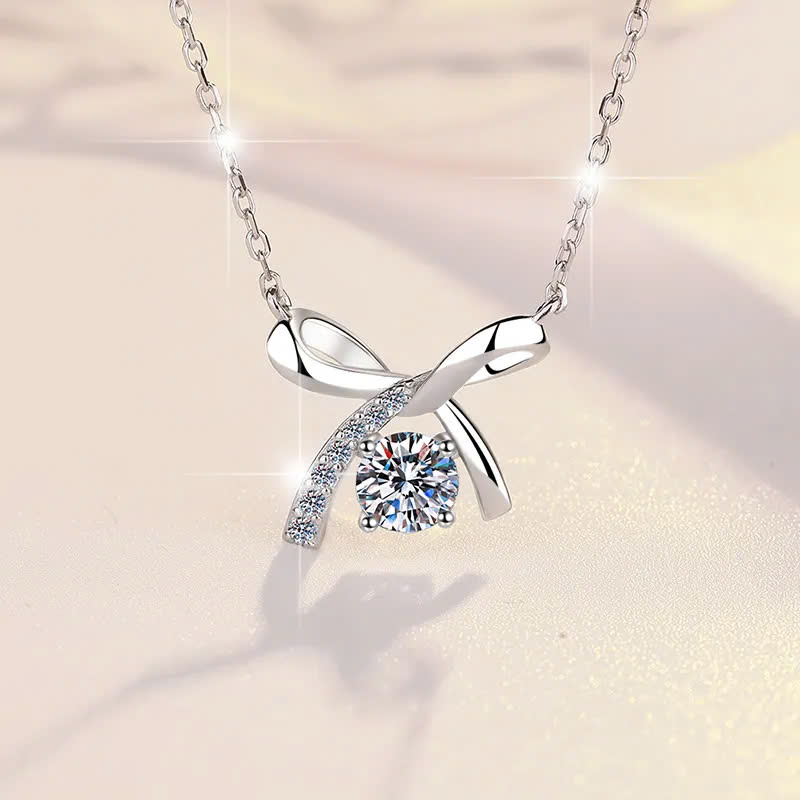 Dây Chuyền ESME ES165KC Kim Cương Đá Moissanite Bạc 925 Xi Kim 5 lớp