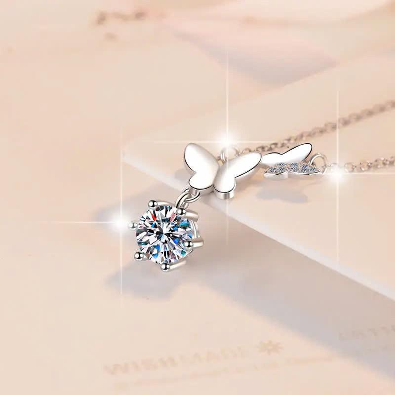 Dây Chuyền ESME ES167AKC Kim Cương Đá Moissanite Bạc 925 Xi Kim 5 lớp