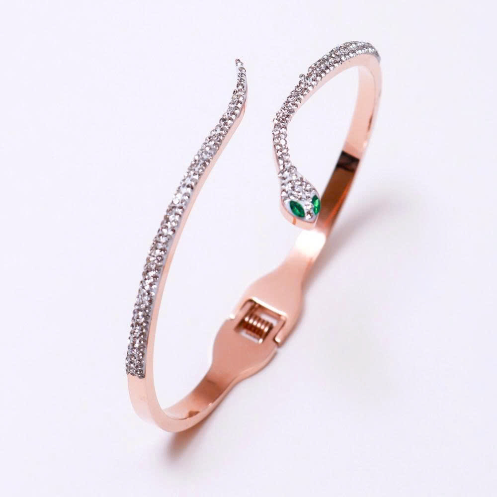 Combo Đồng Hồ Nữ JA-1283B Julius Hàn Quốc + Vòng Tay Hình Chú Rắn ES190B