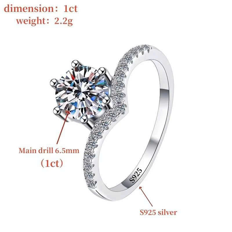 Combo Đồng Hồ Nữ JS-022A + Nhẫn Moissanite ES290AS