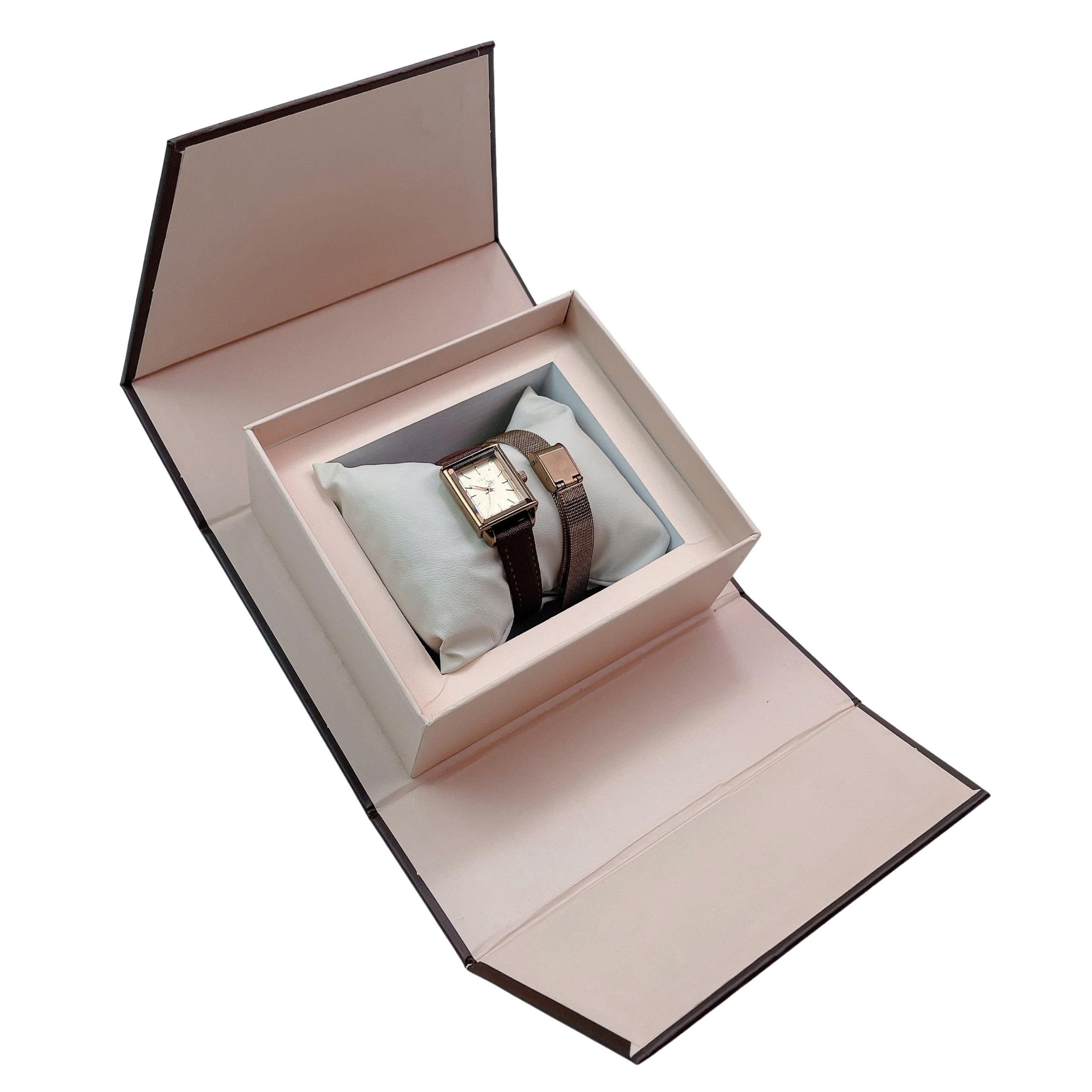 Combo Đồng Hồ Nữ Julius Hàn Quốc Dây Da JA-787E + Dây mesh