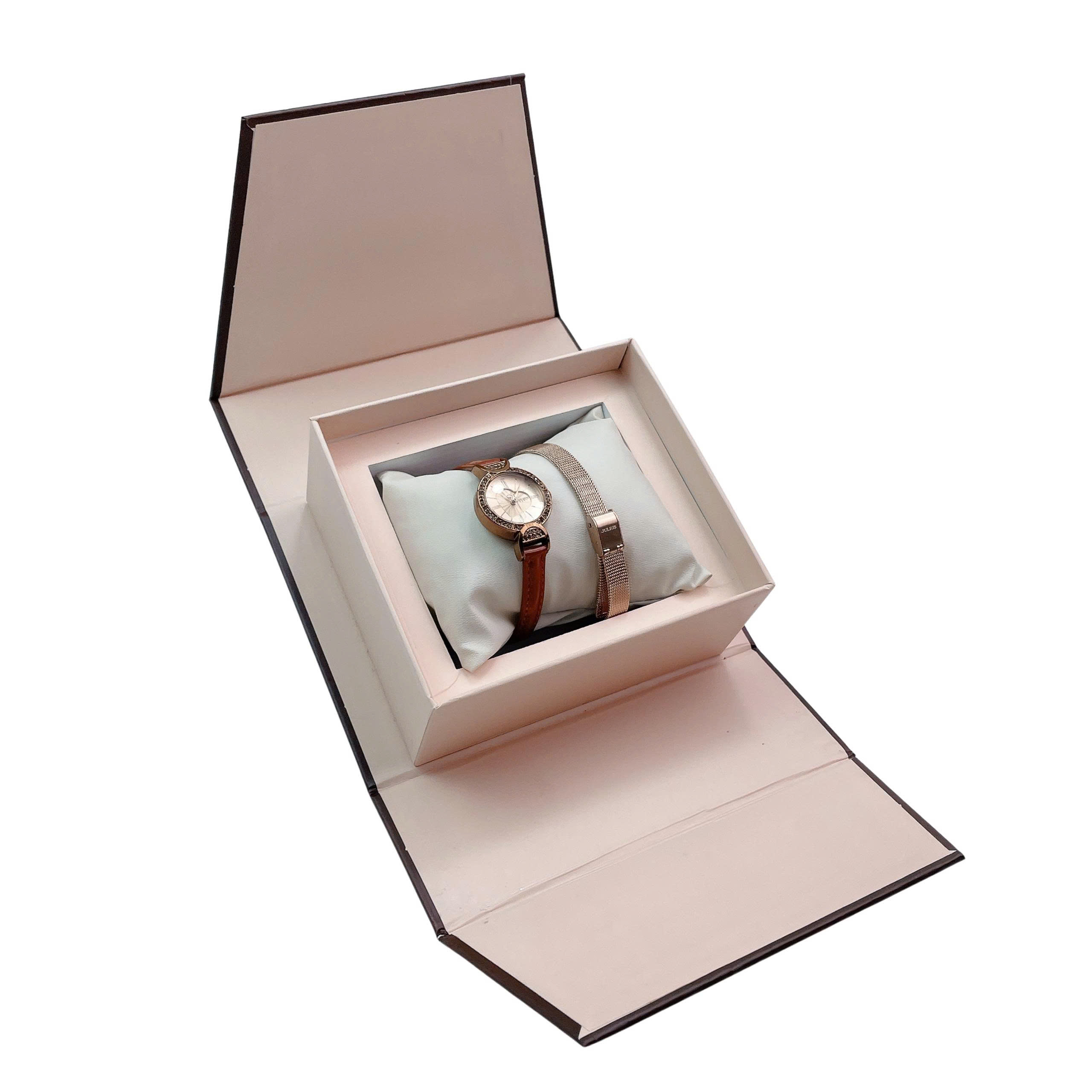 Combo Quà Tặng Đồng Hồ Nữ JA-779E Kèm Dây Mesh