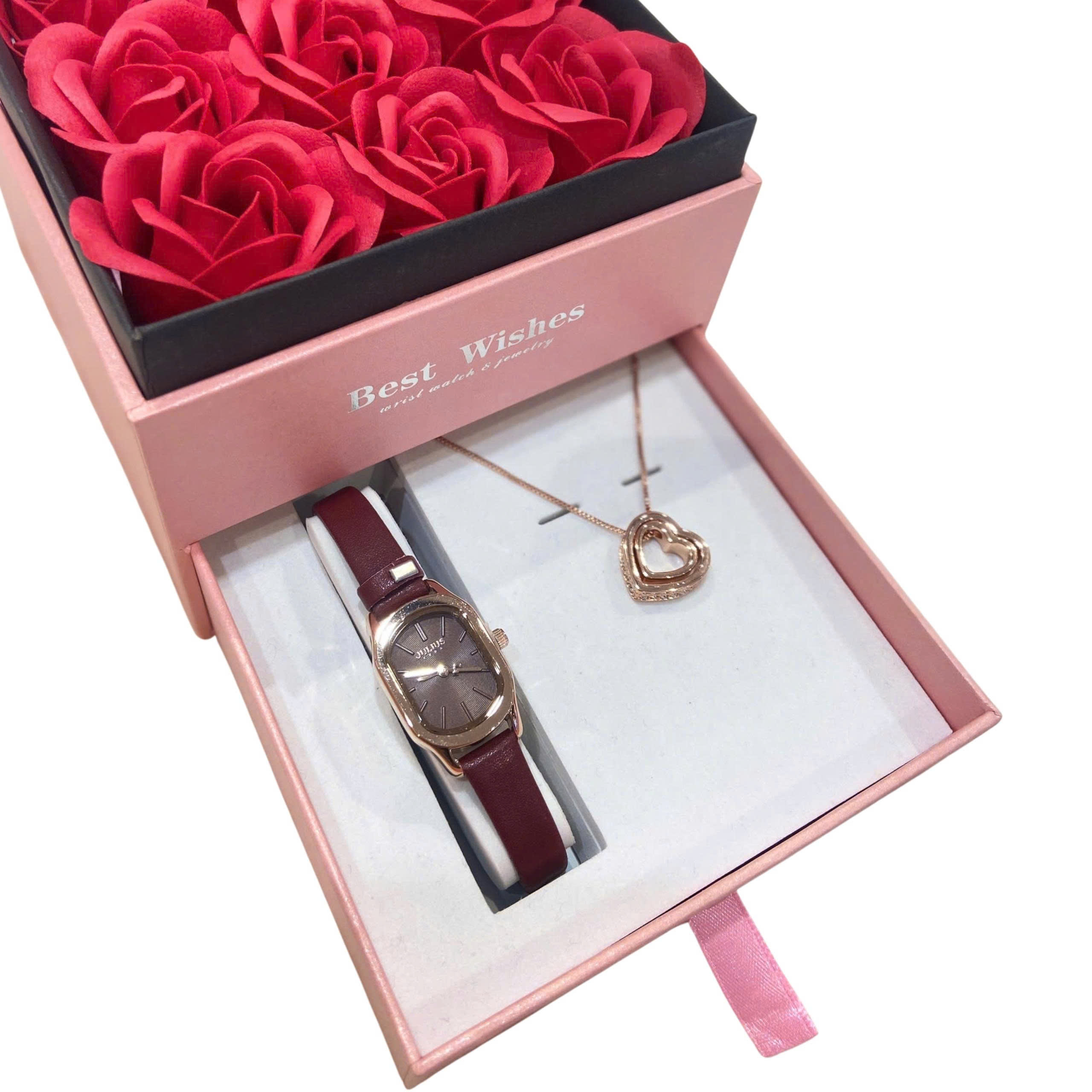 Combo  Quà Tăng Đồng Hồ Nữ JA-1112D+ Lắc Tay ESME ES214