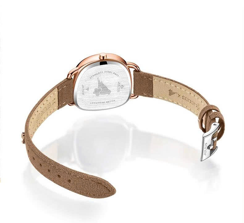 Đồng Hồ Nữ  JA-1436B Julius Hàn Quốc Dây Da (Nâu)