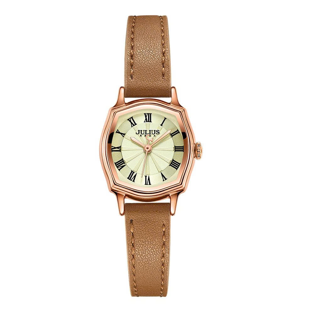 Đồng Hồ Julius JA-1446C Hàn Quốc Dây Da (Nâu)