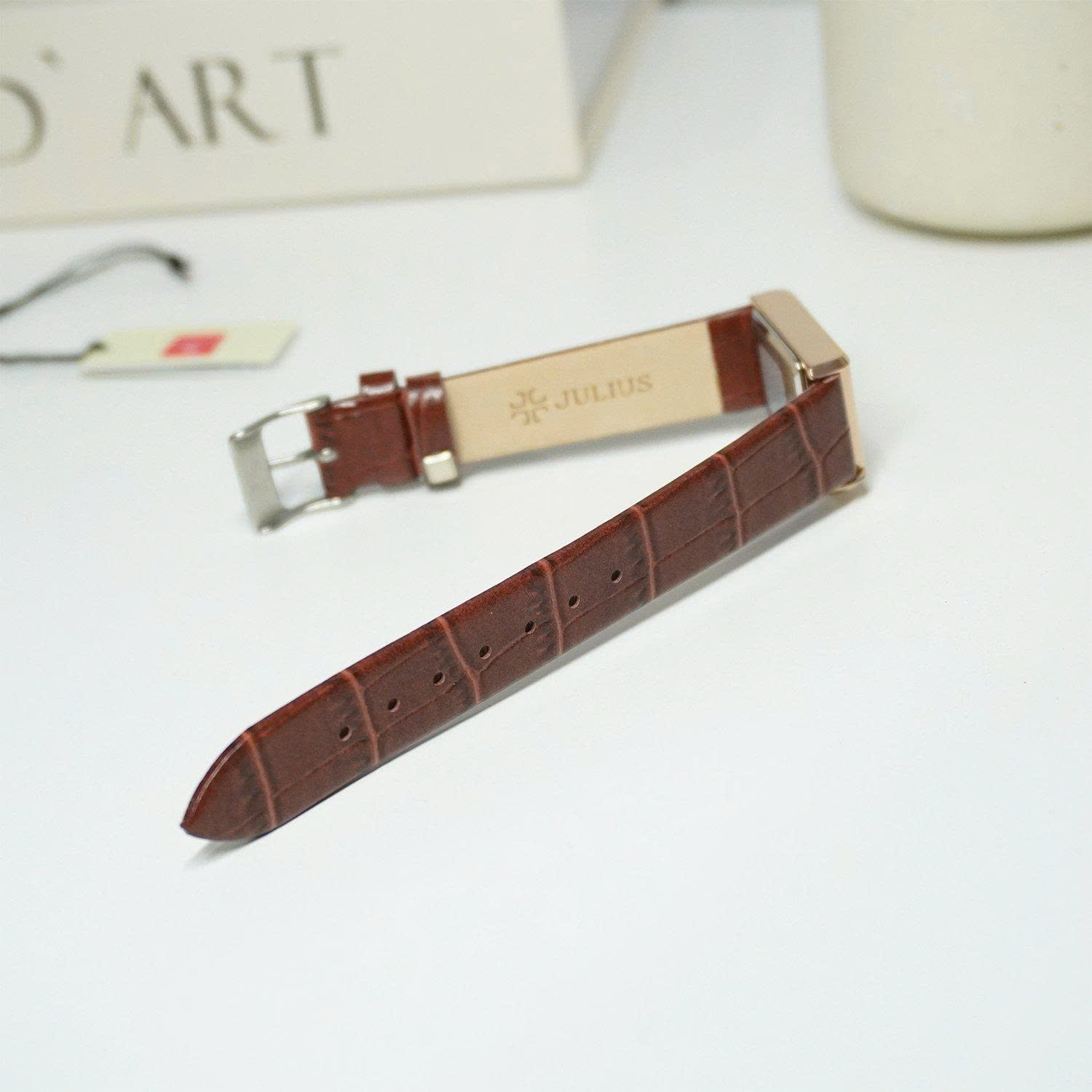 Đồng Hồ Nữ  JA-1494LB Julius Hàn Quốc Dây Da (Nâu)